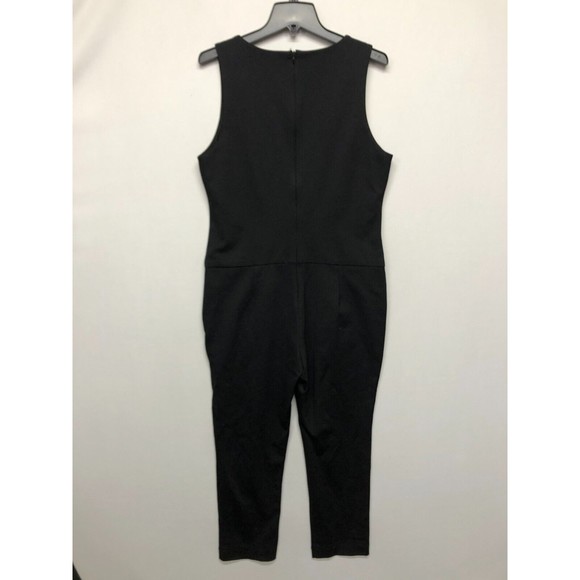 Rebecca Minkoff Women Sleeveless Jumpsuit V-Neck Size Large Black M112 -27 - Picture 16 of 16